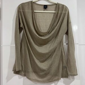 See through with a deep scoop neckline